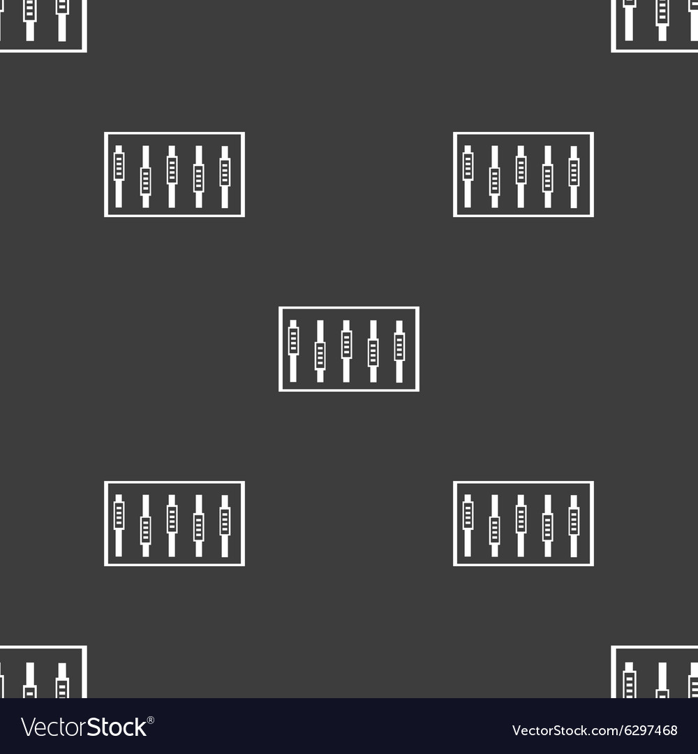 Dj console mix handles and buttons level icons