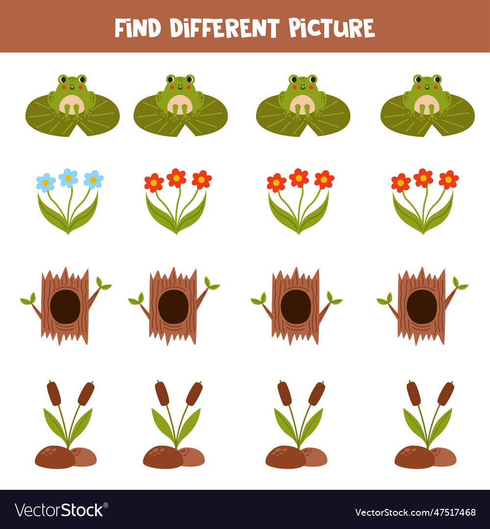 Find different picture in each row logical game
