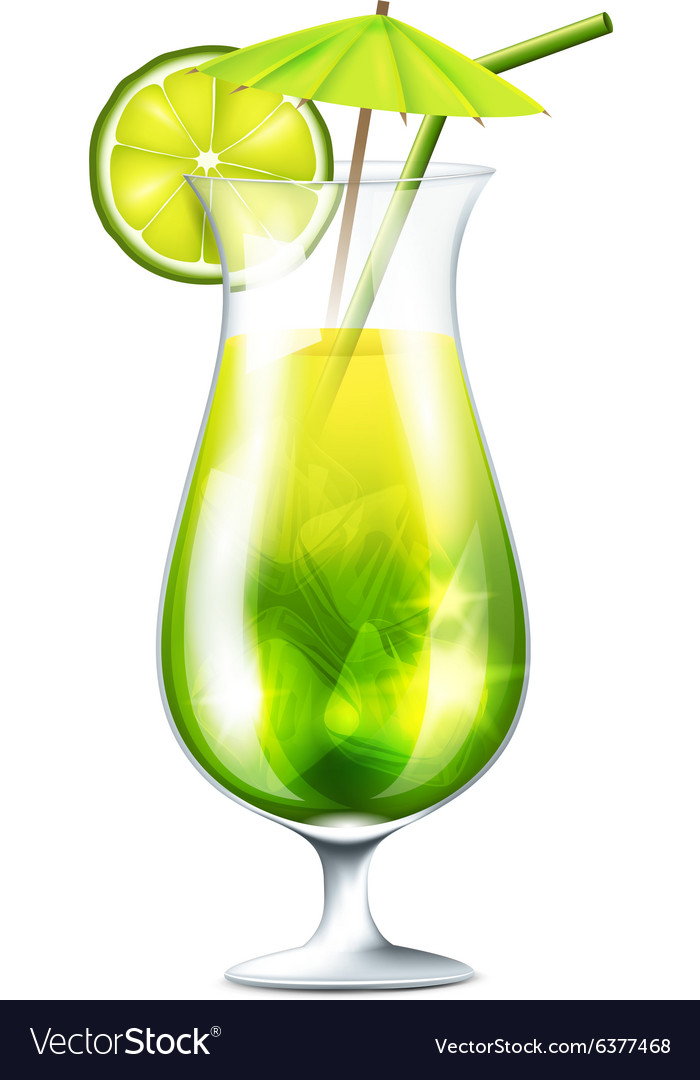 Green cocktail Royalty Free Vector Image - VectorStock