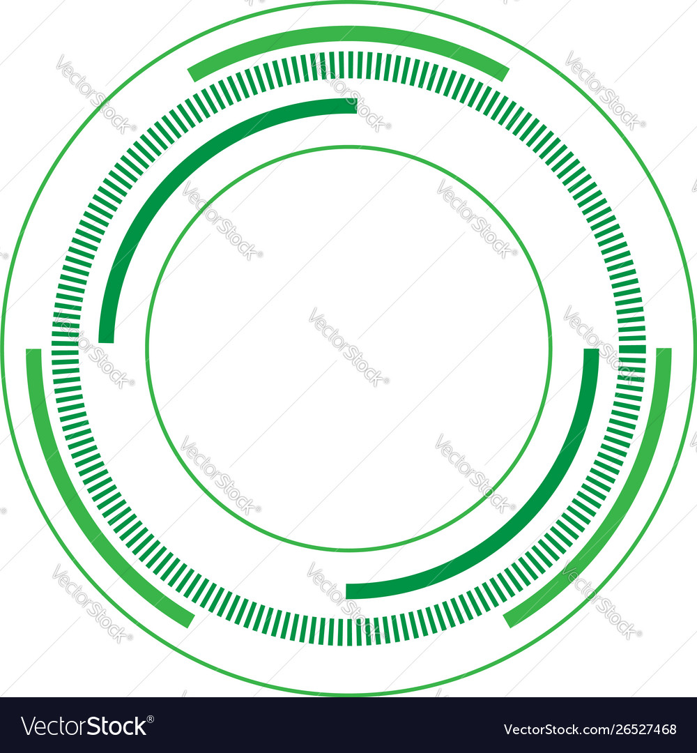 Green version - random circles with dashed lines vector image Green version - random circles with dashed lines