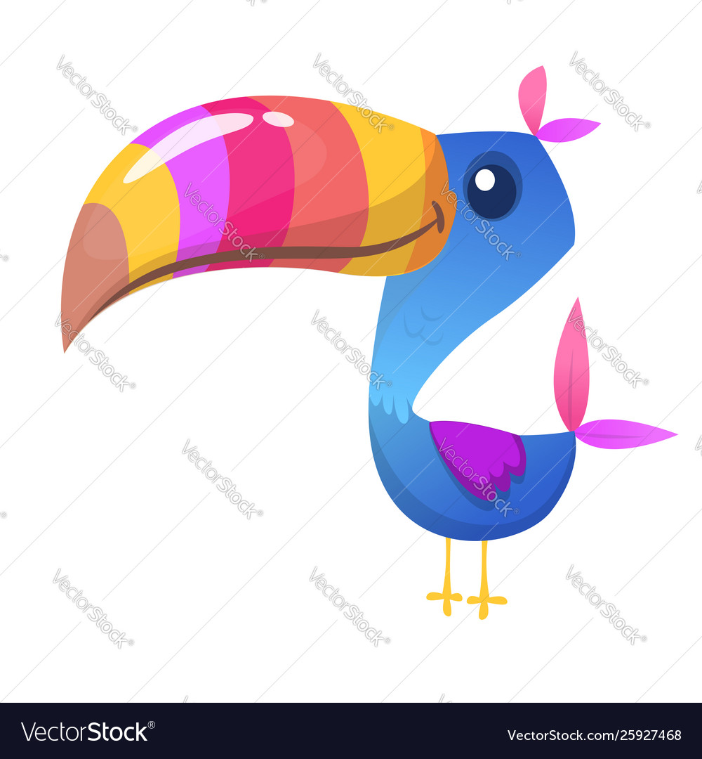 Happy cartoon toucan Vector Image Happy cartoon toucan