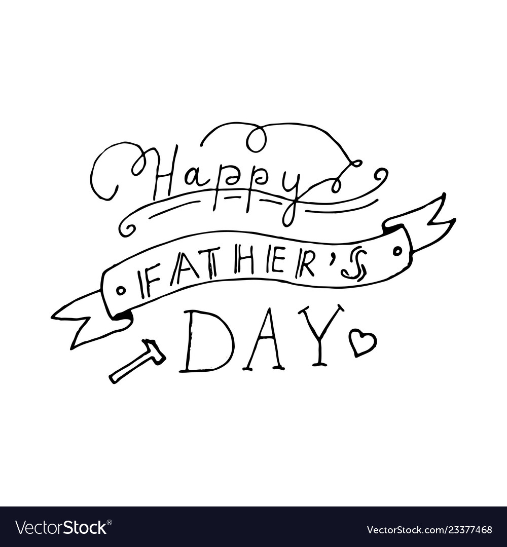 Happy fathers day lettering design Royalty Free Vector Image