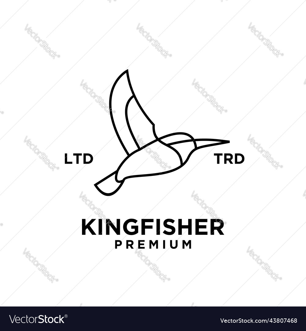 Kingfisher line logo design