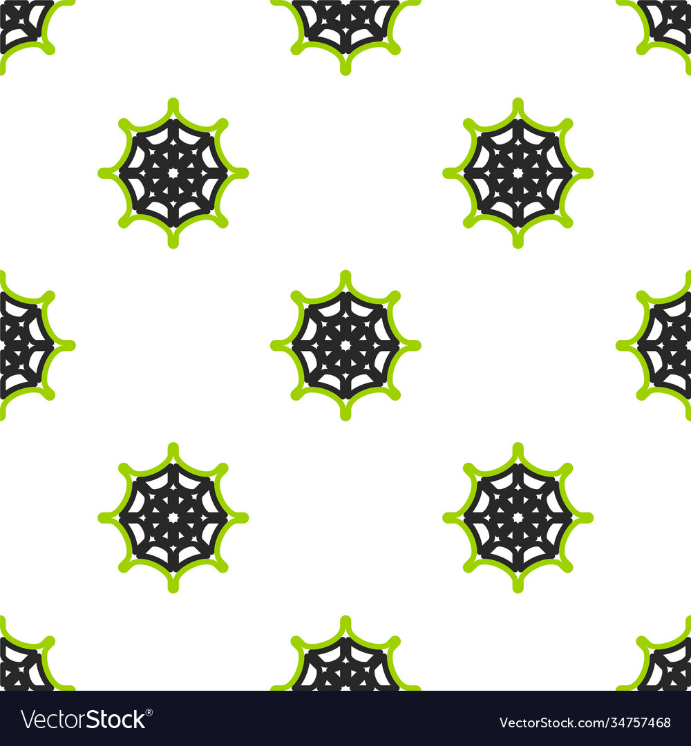 Linie Spinne Web-Symbol isoliert nahtloses Muster Vector Image Linie Spinne Web-Symbol isoliert nahtloses Muster
