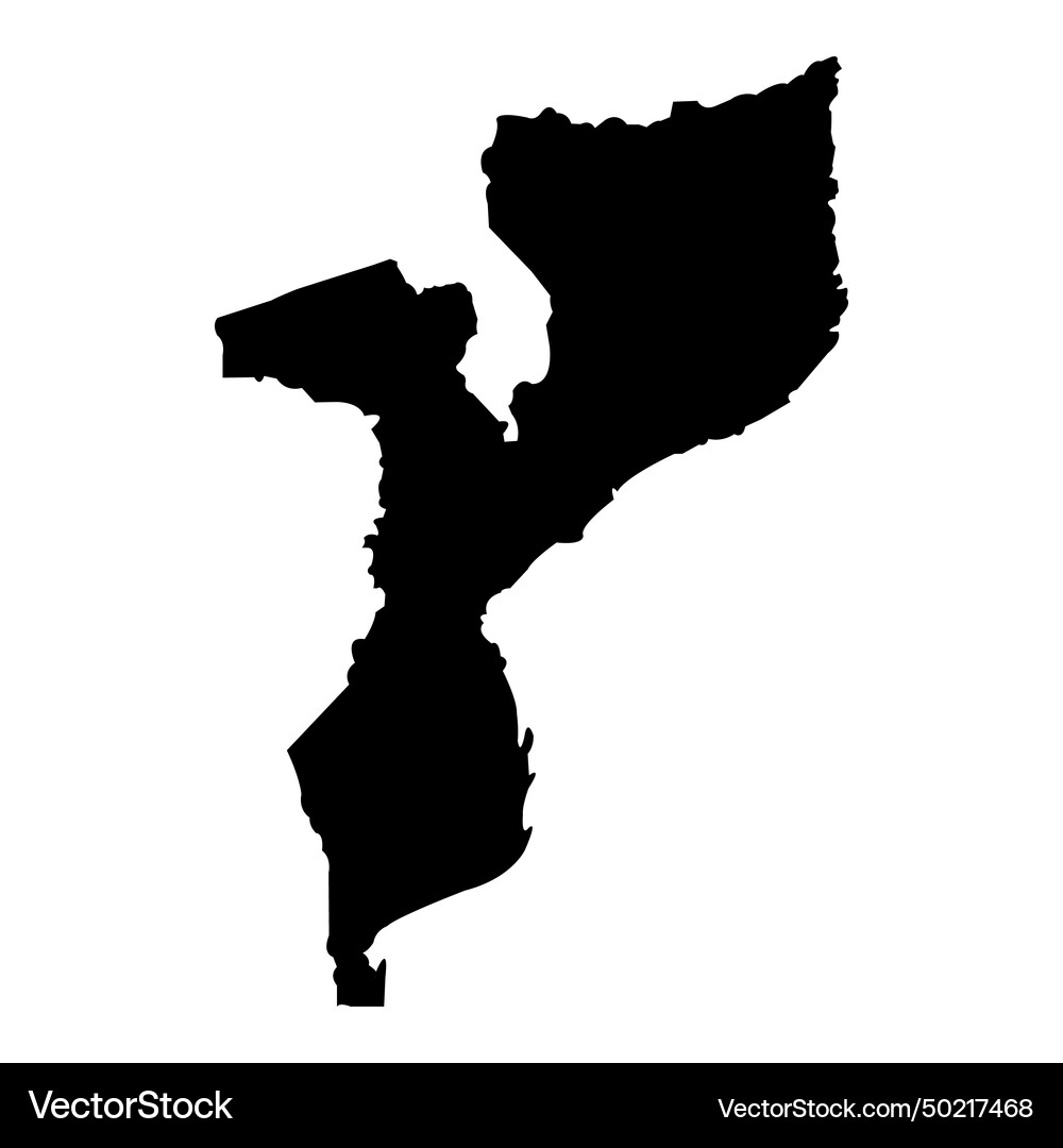 Mozambique Map Royalty Free Vector Image Vectorstock