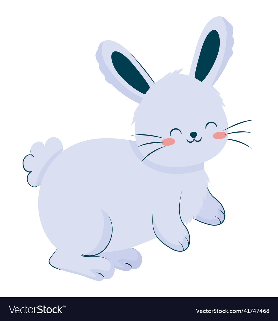 Nice Blue Bunny Royalty Free Vector Image - Vectorstock