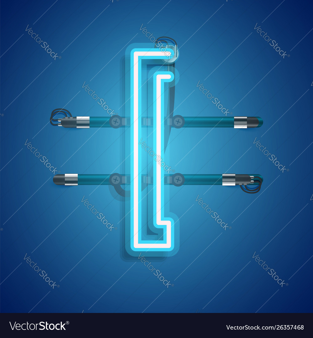 Realistic neon character with wires and console vector image Realistic neon character with wires and console