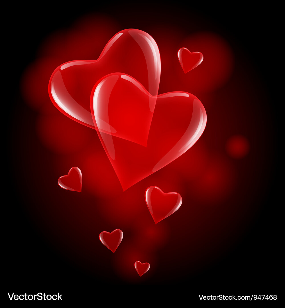 Red hearts Royalty Free Vector Image - VectorStock