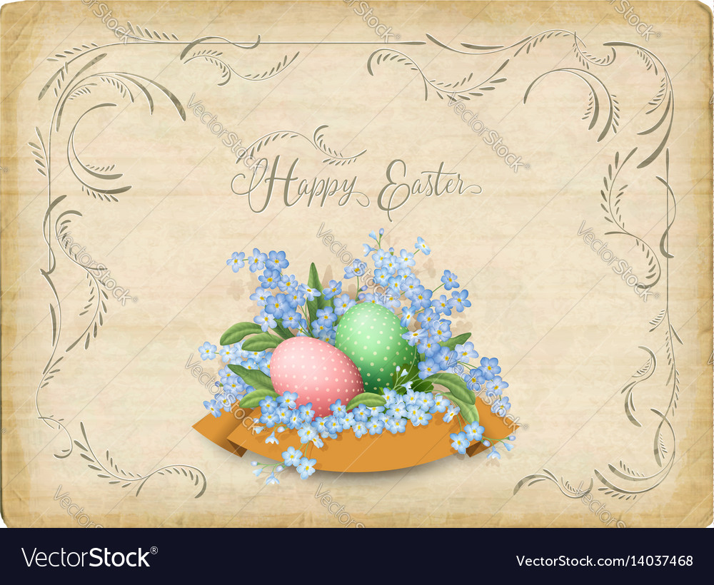 Retro easter card