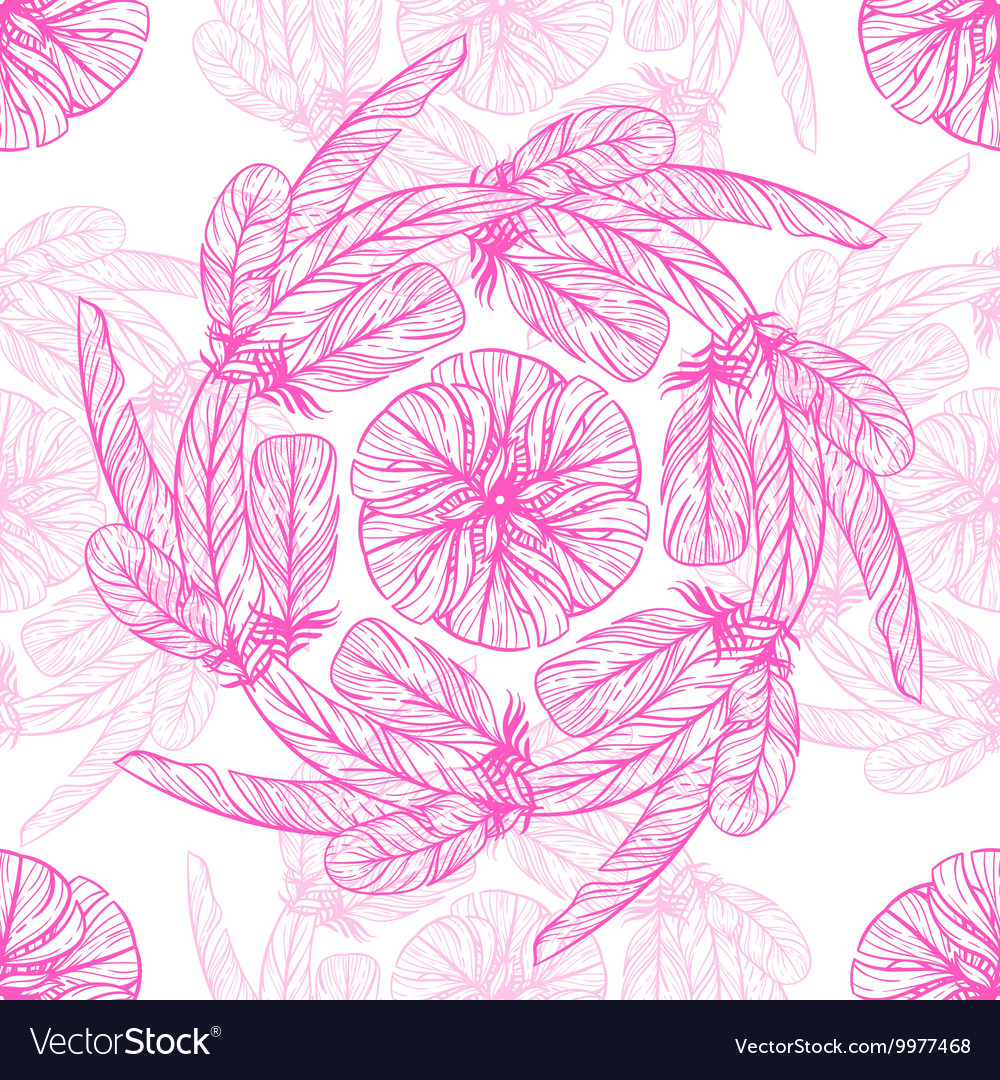 Seamless pattern in boho style