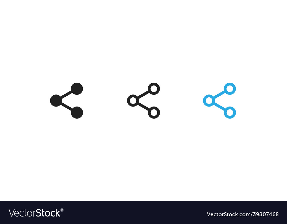 Share isolated simple icon set social button