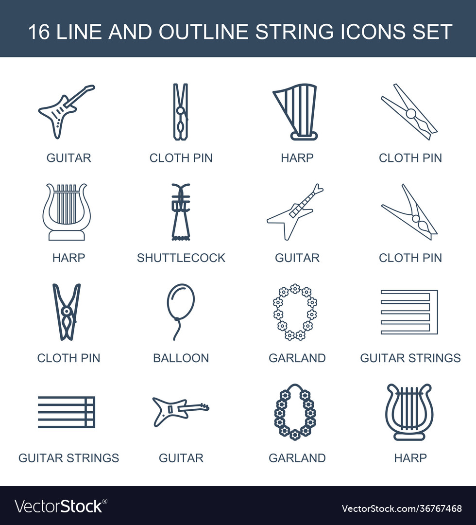 String icons Vector Image String icons
