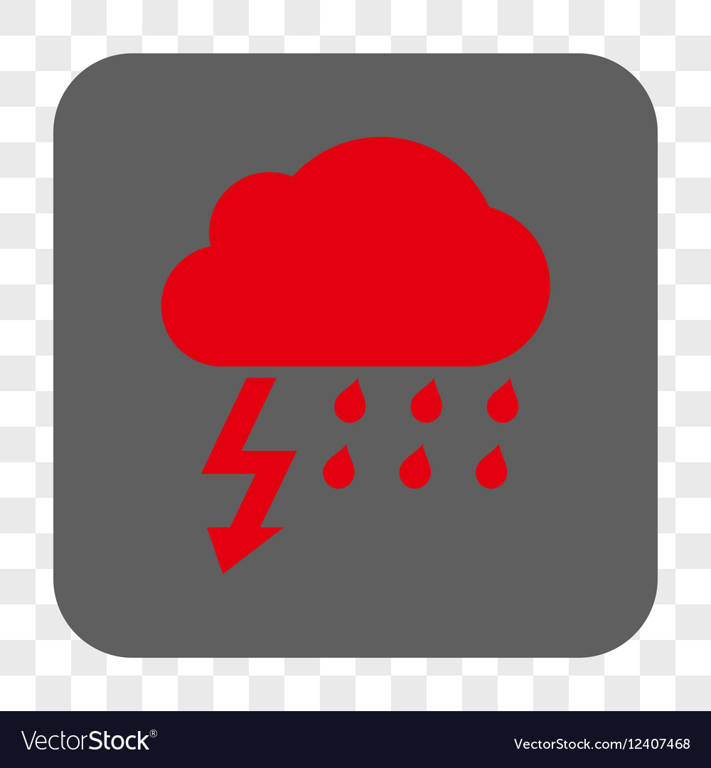 Thunderstorm rounded square button