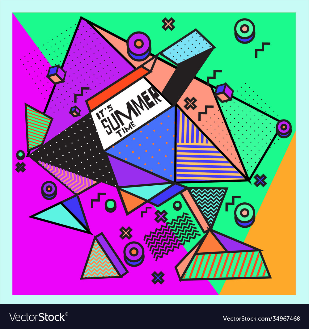 Triangle geometric forms for summer design event