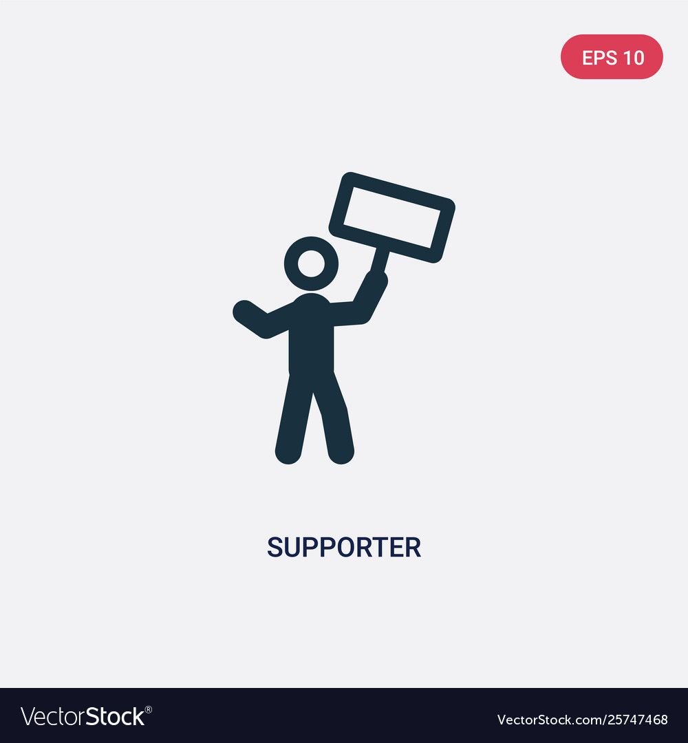 Two color supporter icon from political concept