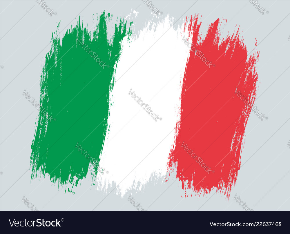 Vintage italian flag drawing flag of italy Vector Image