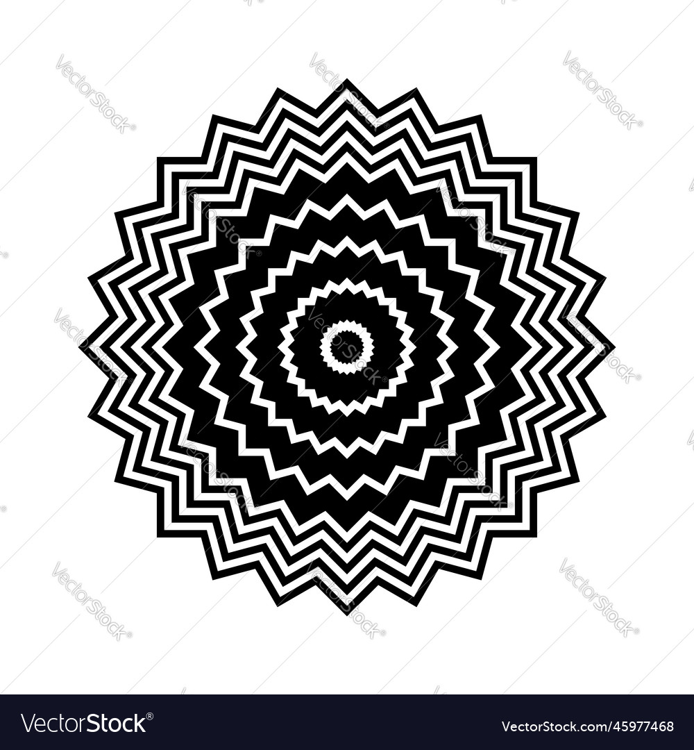 Zig Zag Circle Pattern