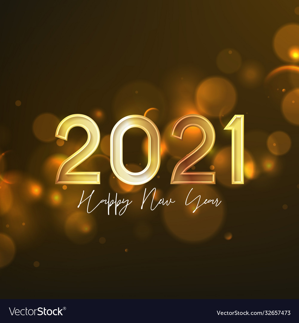 2021 happy new year holiday card Royalty Free Vector Image