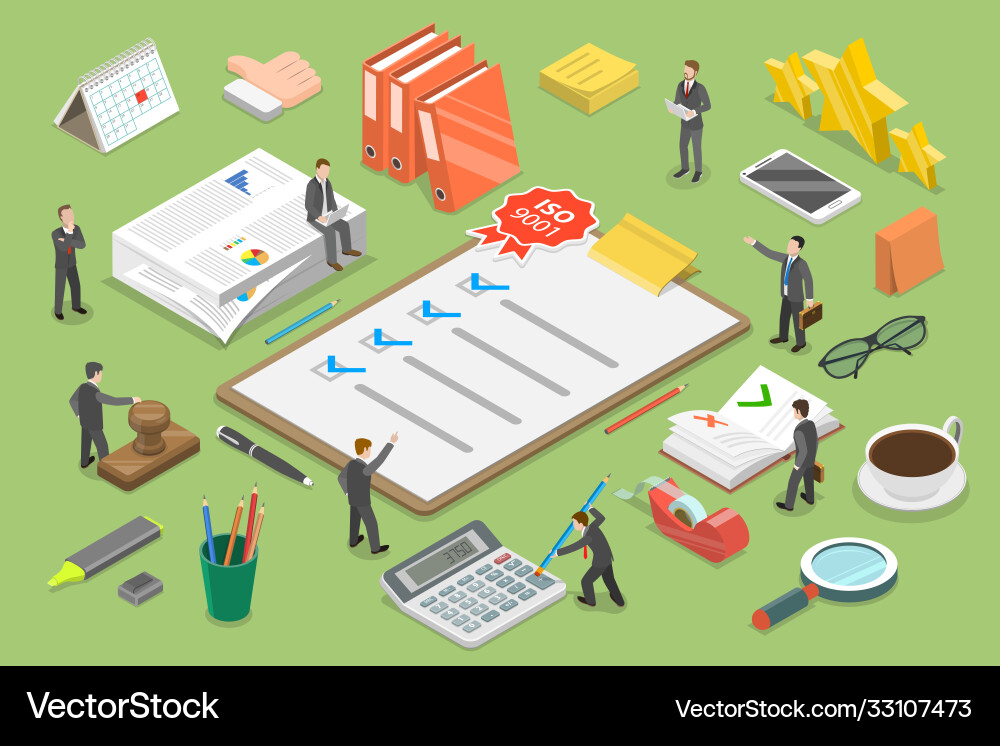 3d isometric flat conceptual Royalty Free Vector Image