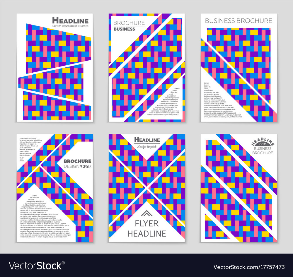 Abstract layout background set for art