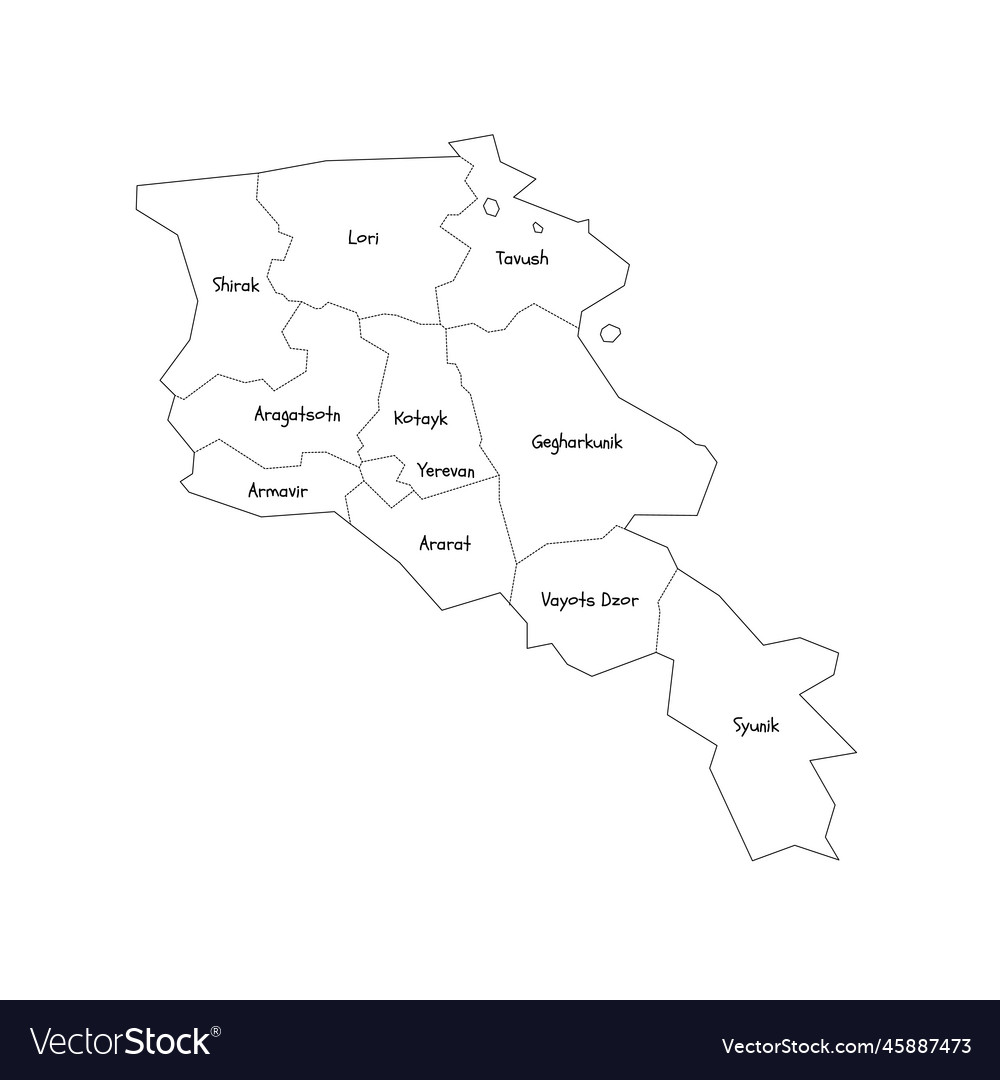 Vector Map of Armenia Political