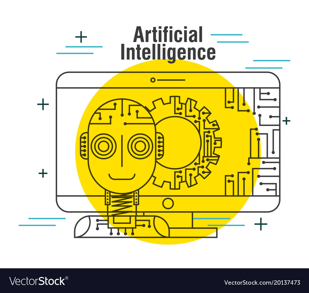 Artificial intelligence computer robot gear