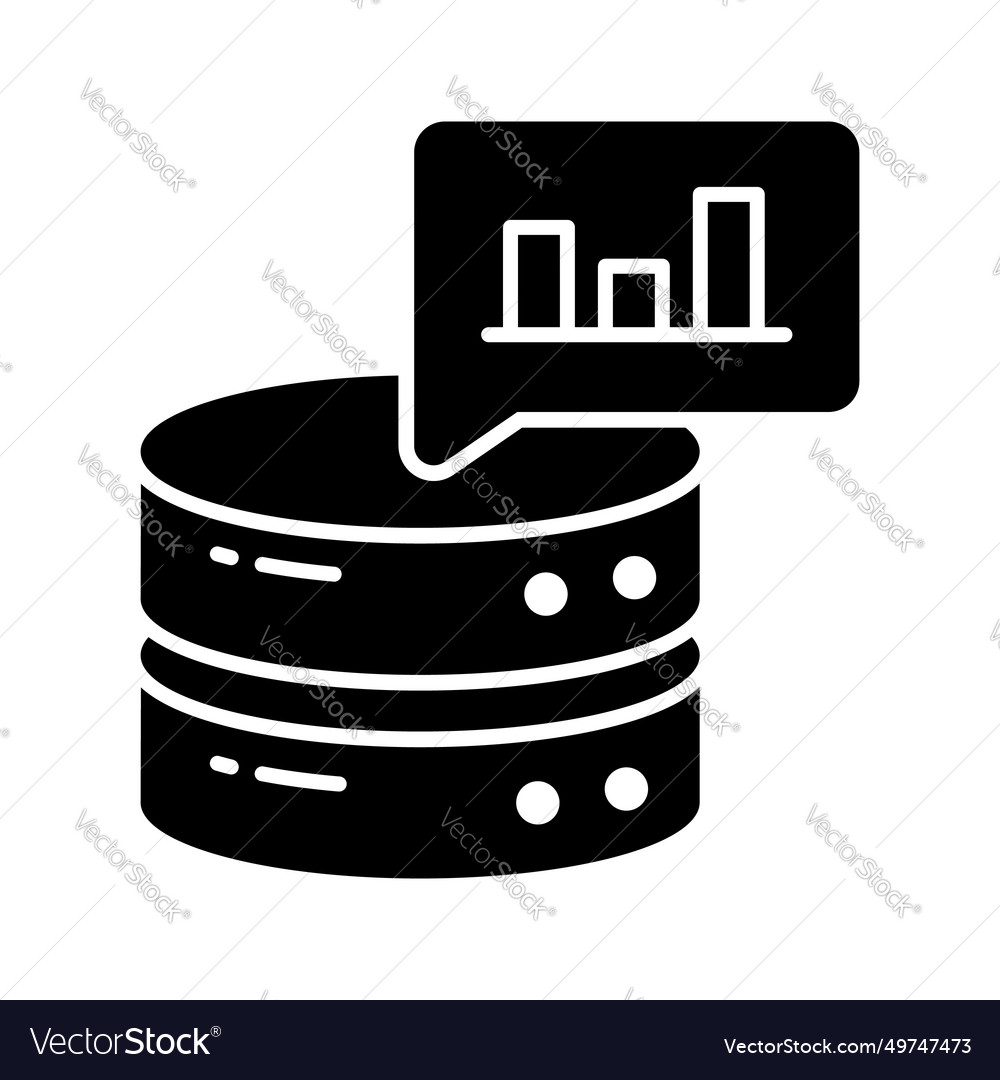 Balkendiagramm mit Datenbank mit Konzept