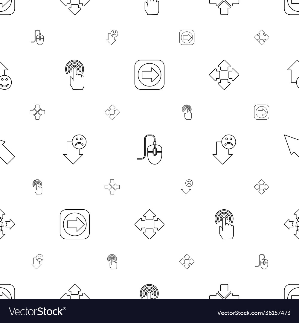Cursor icons pattern seamless white background