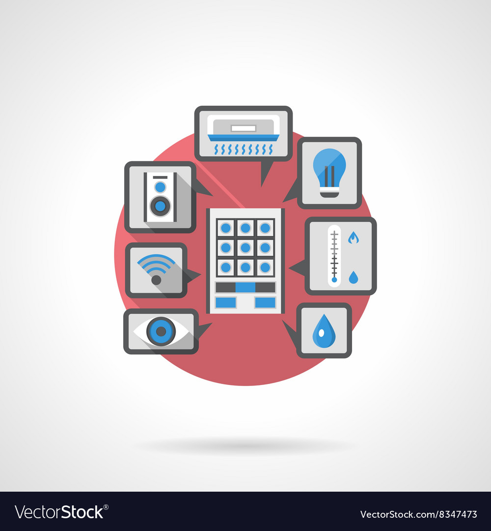 Detailed color icon for smart home system