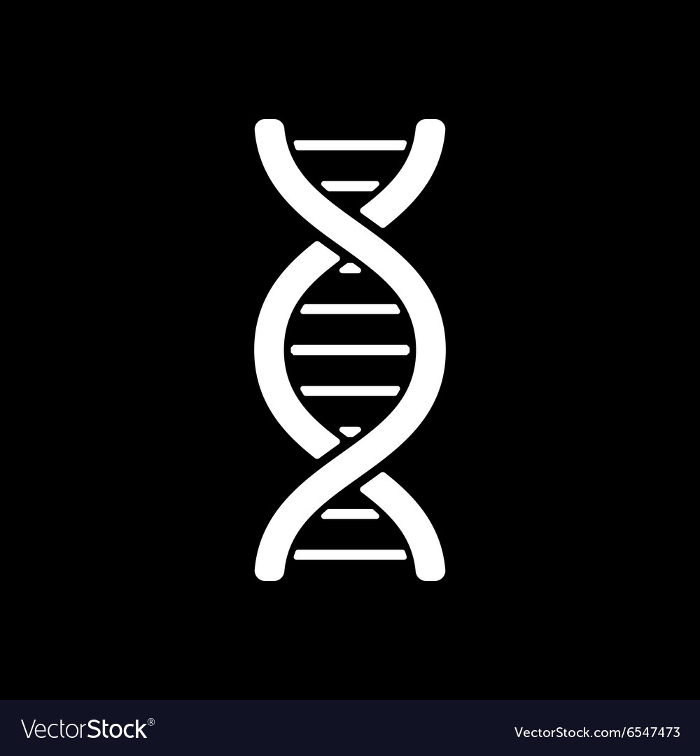 Dna icon symbol flat Royalty Free Vector Image