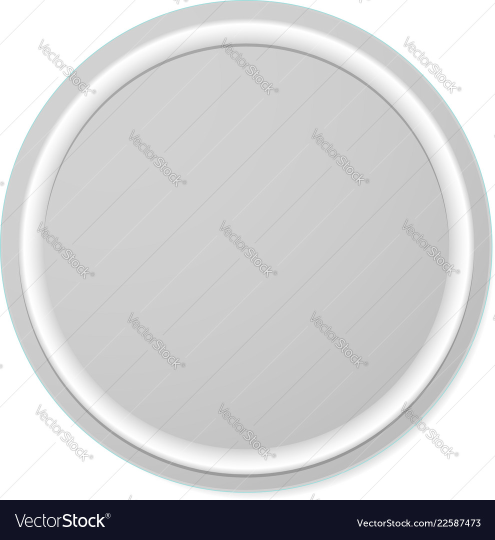 Empty circle button badge background isolated vector image Empty circle button badge background isolated