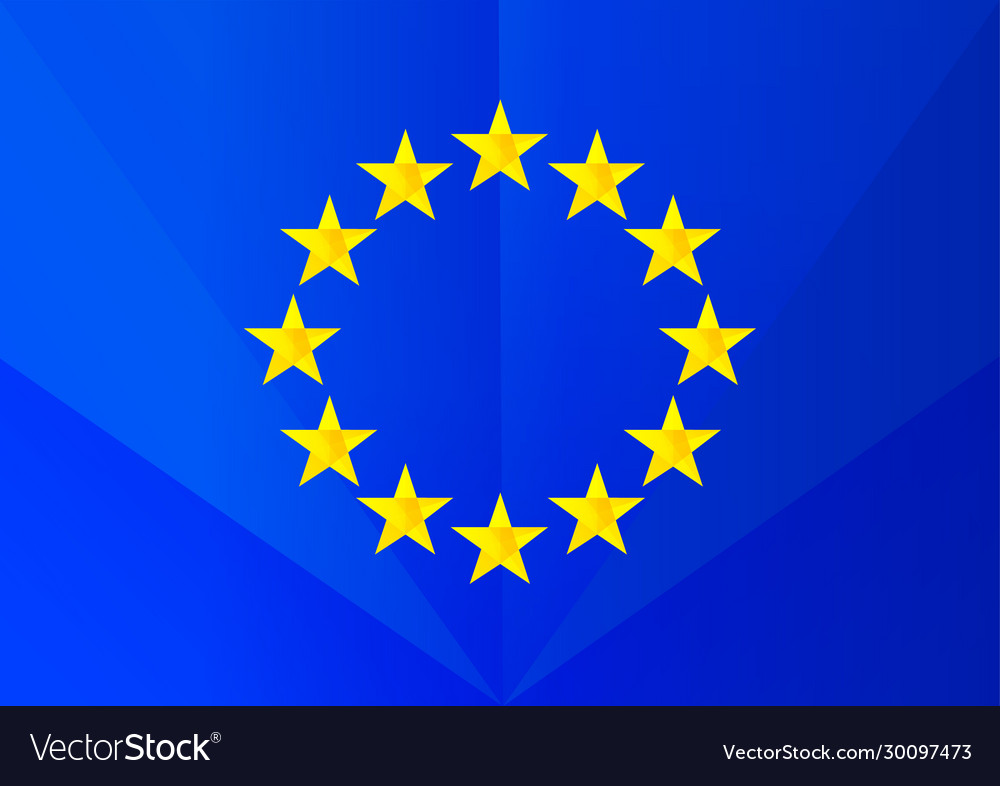 Euro flag with faces Royalty Free Vector Image