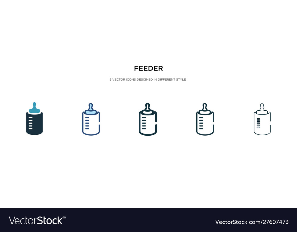 Feeder icon in different style two colored