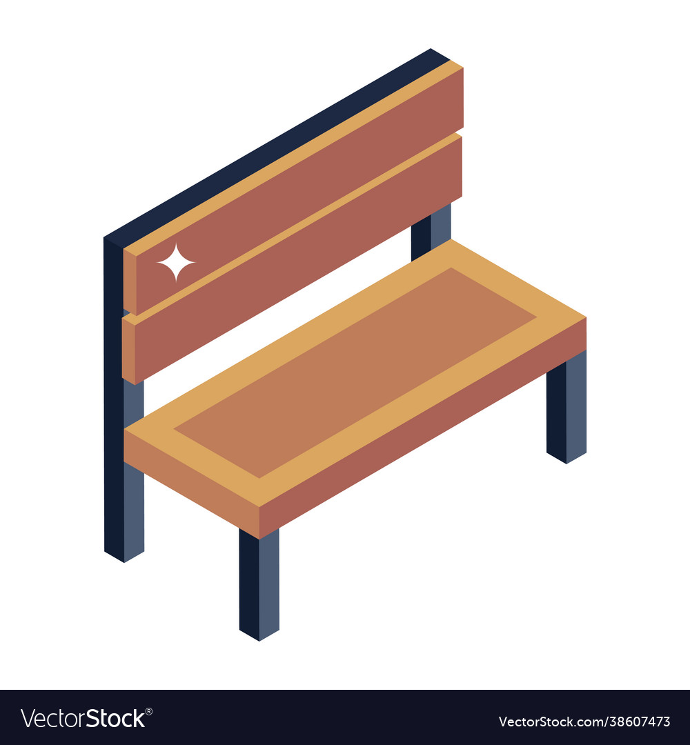 Garden bench Royalty Free Vector Image VectorStock