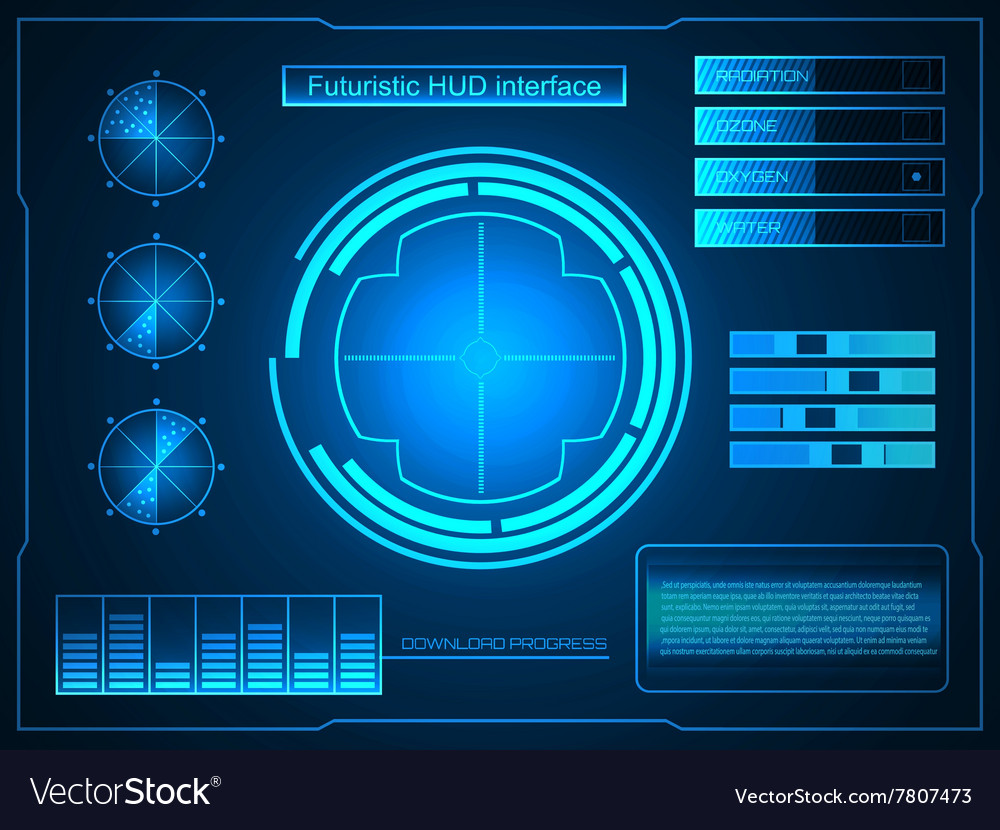 Graphic touch user interface hud