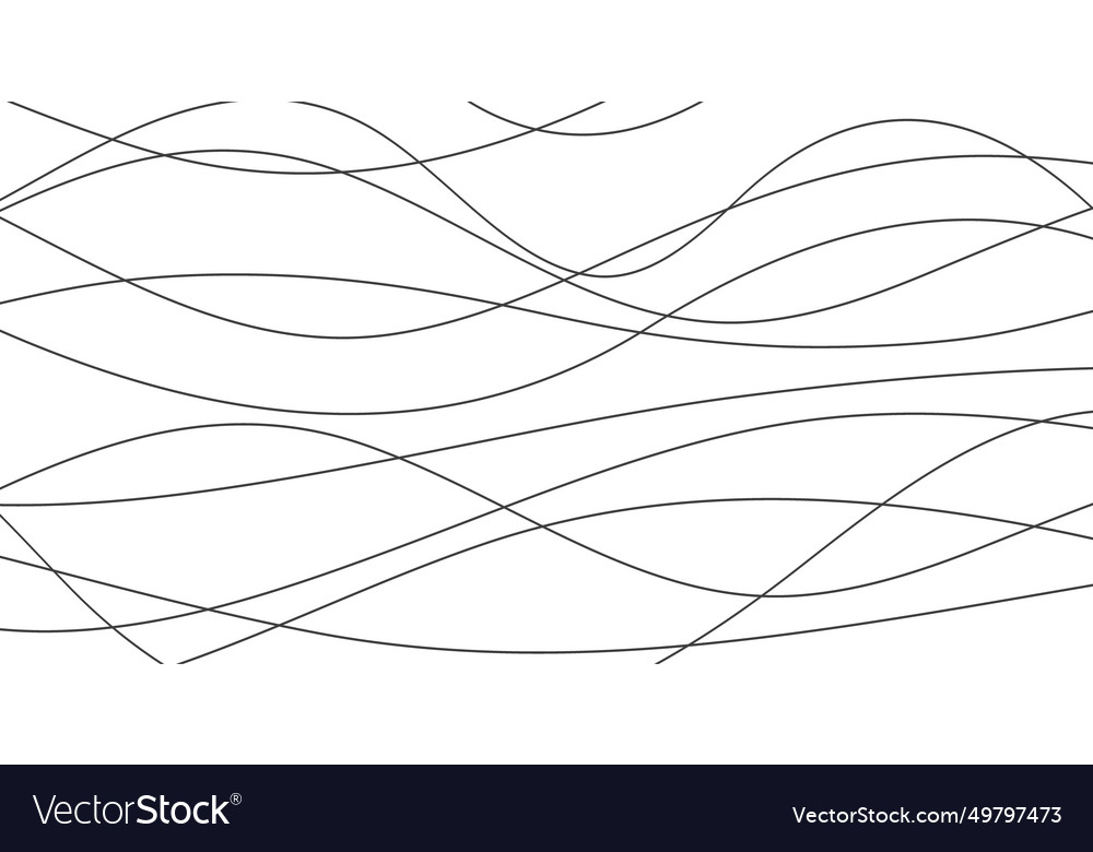 Hand drawn lines abstract pattern wave simple