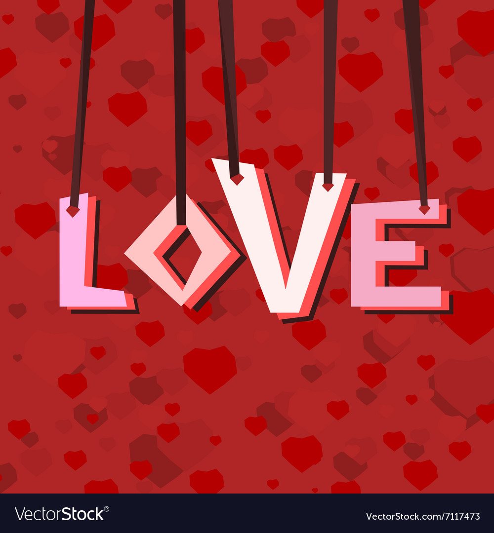 Heart love background Royalty Free Vector Image