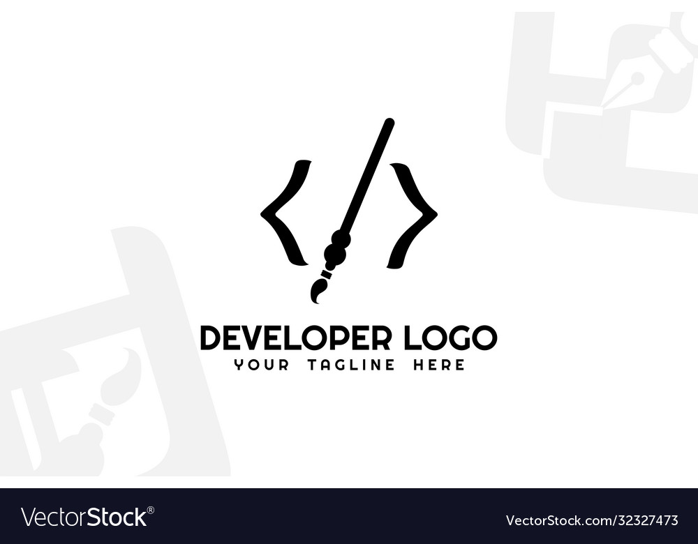 Isolated brush developer logogram template