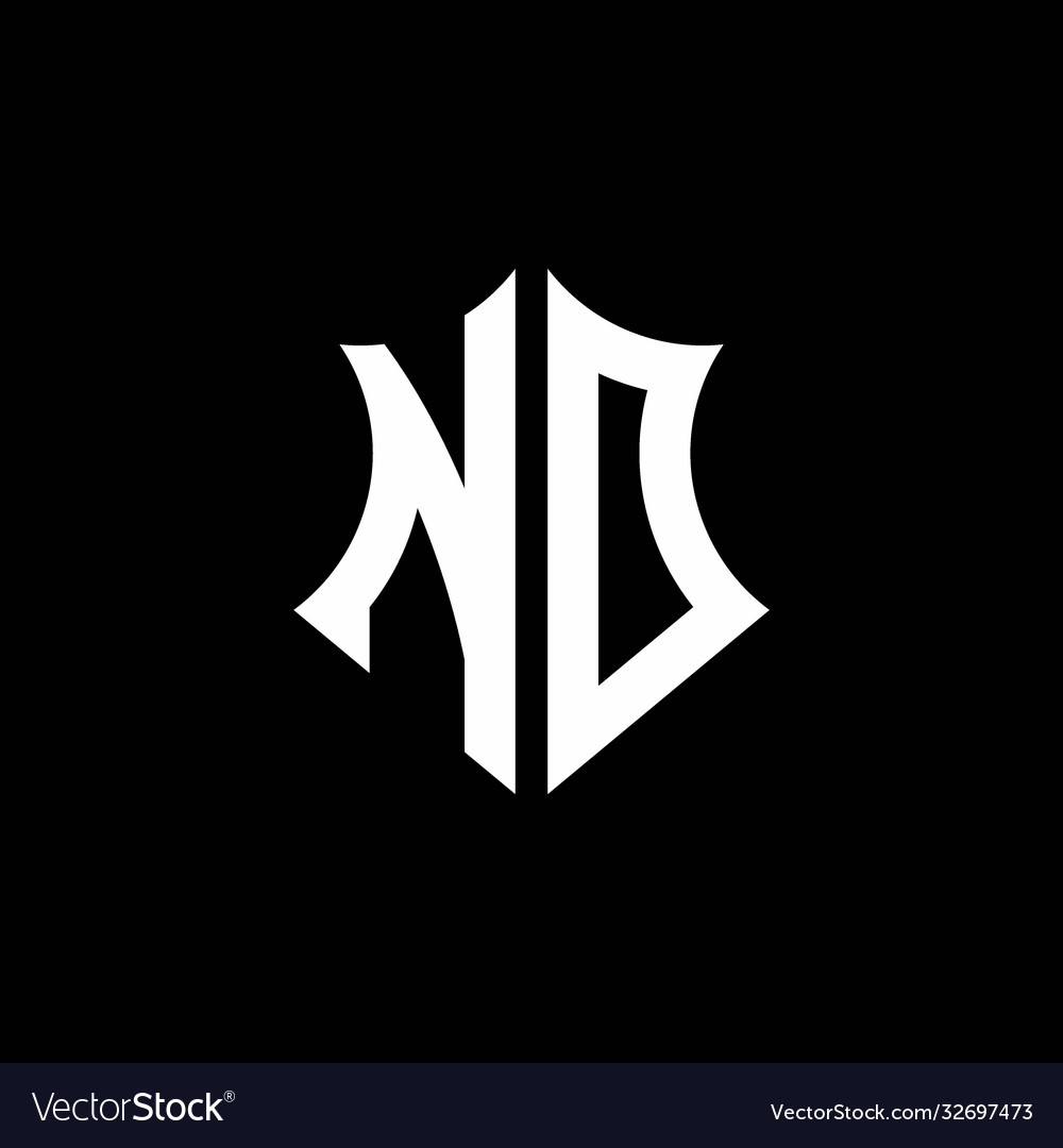 Nd monogram logo with a sharp shield style