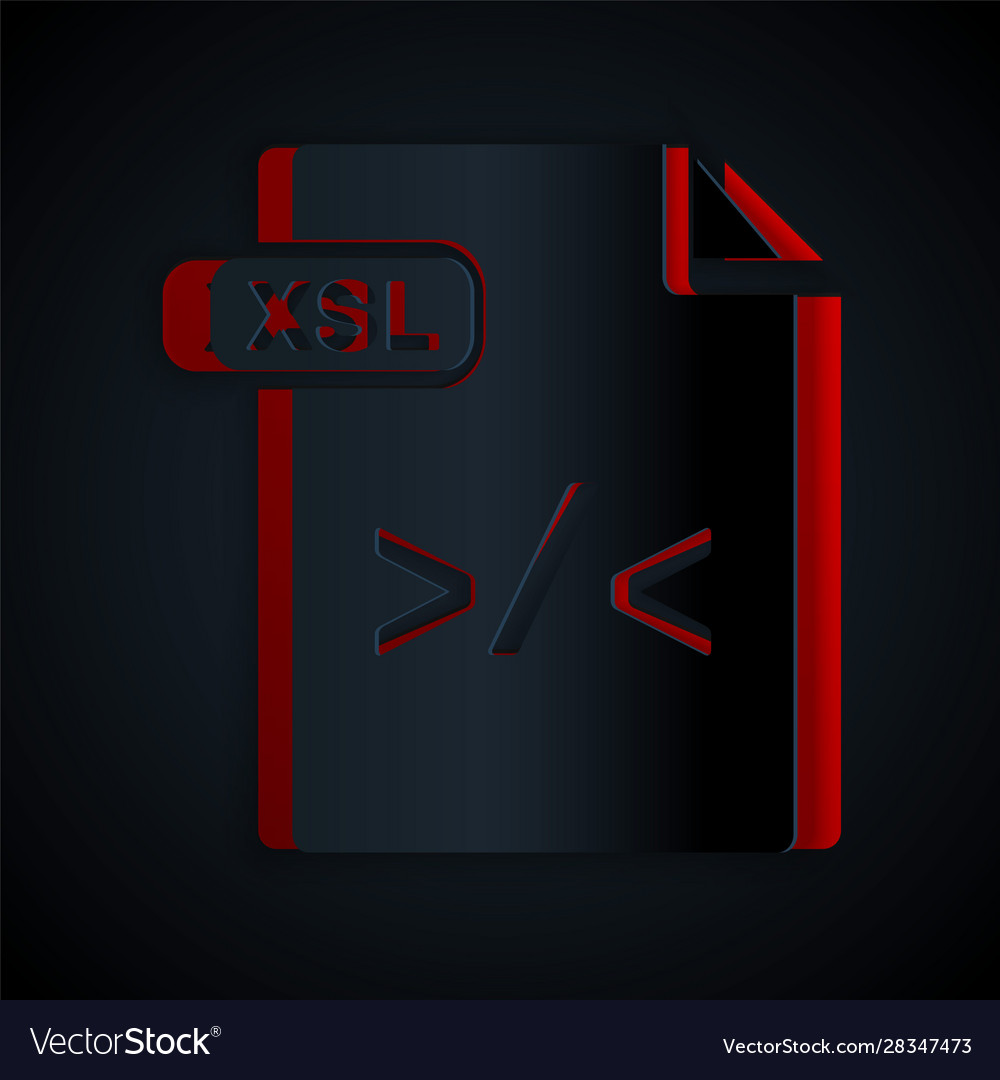 Paper cut xsl file document download button