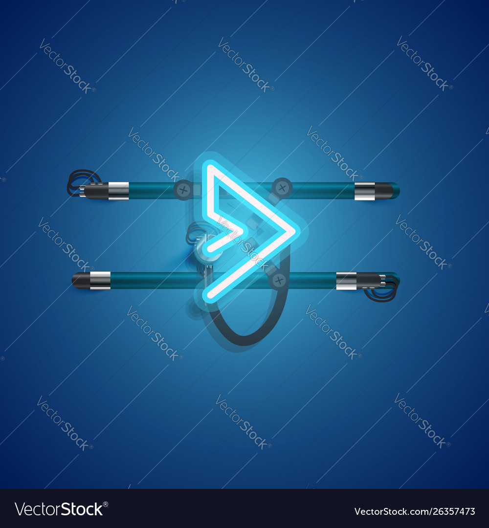 Realistic neon character with wires and console