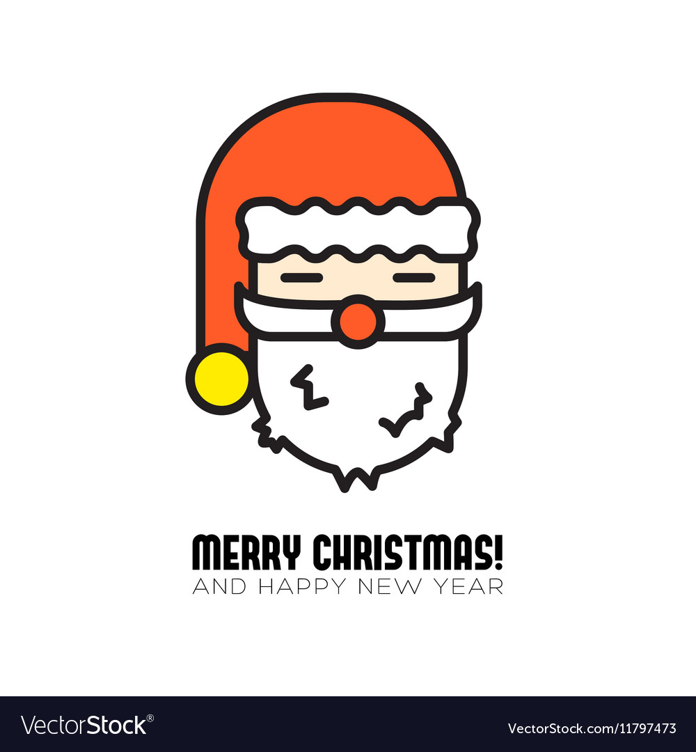 Santa claus head isolated icon