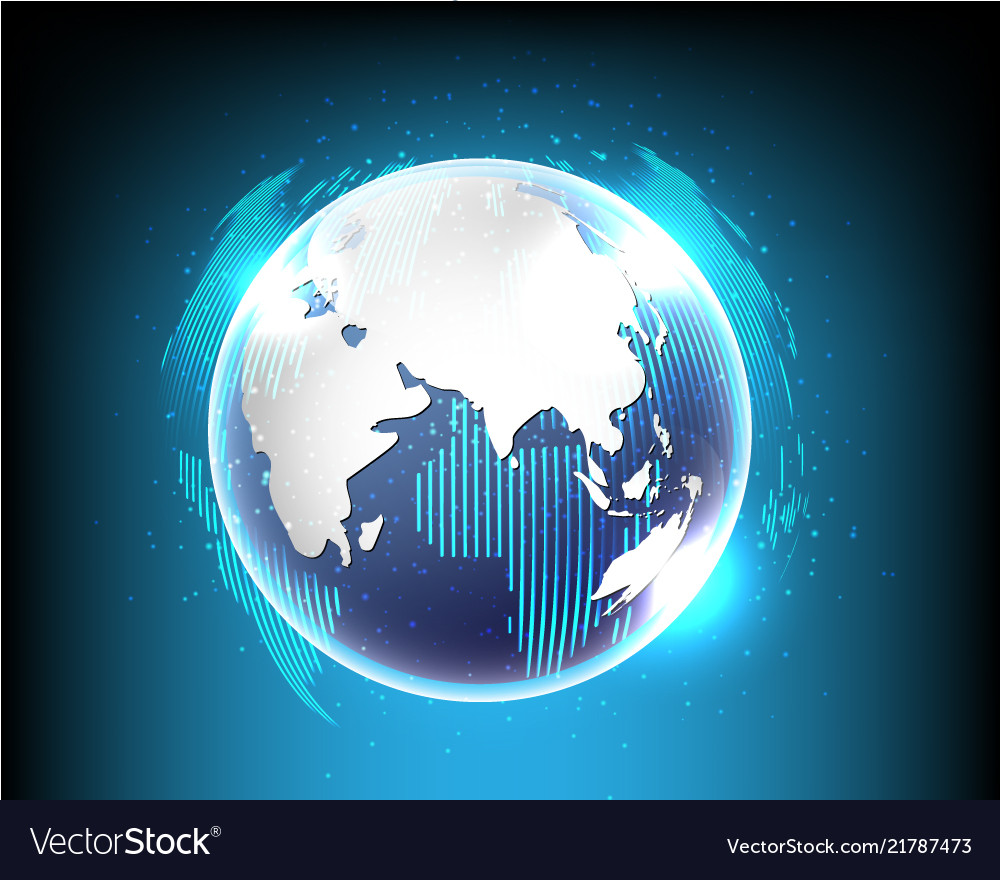 World cyber internet network connection business vector image World cyber internet network connection business