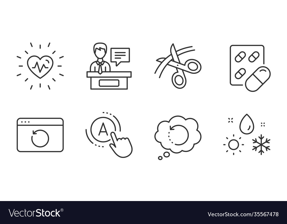 Ab Testen von Recovery-Daten und Scheren-Symbole Set Vector Image Ab Testen von Recovery-Daten und Scheren-Symbole Set