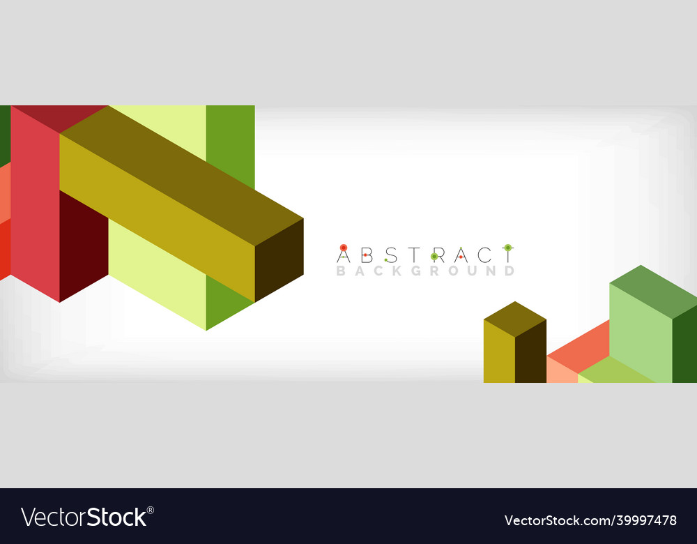 Abstract background 3d cubes cubic elements vector image Abstract background 3d cubes cubic elements