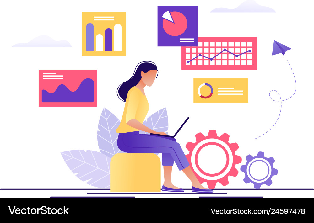 Analysis and processing evolutionary scales Vector Image