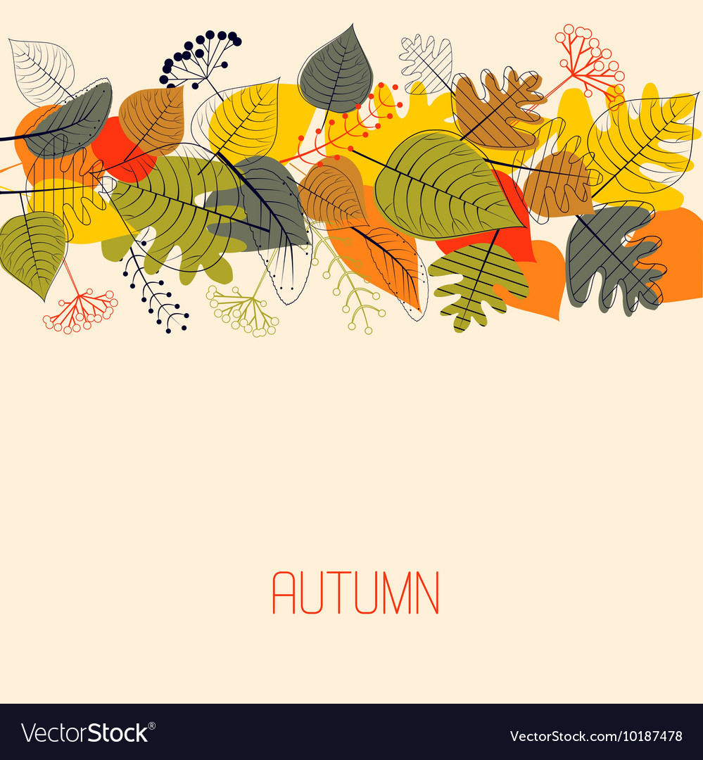 Background from autumn leaves Royalty Free Vector Image