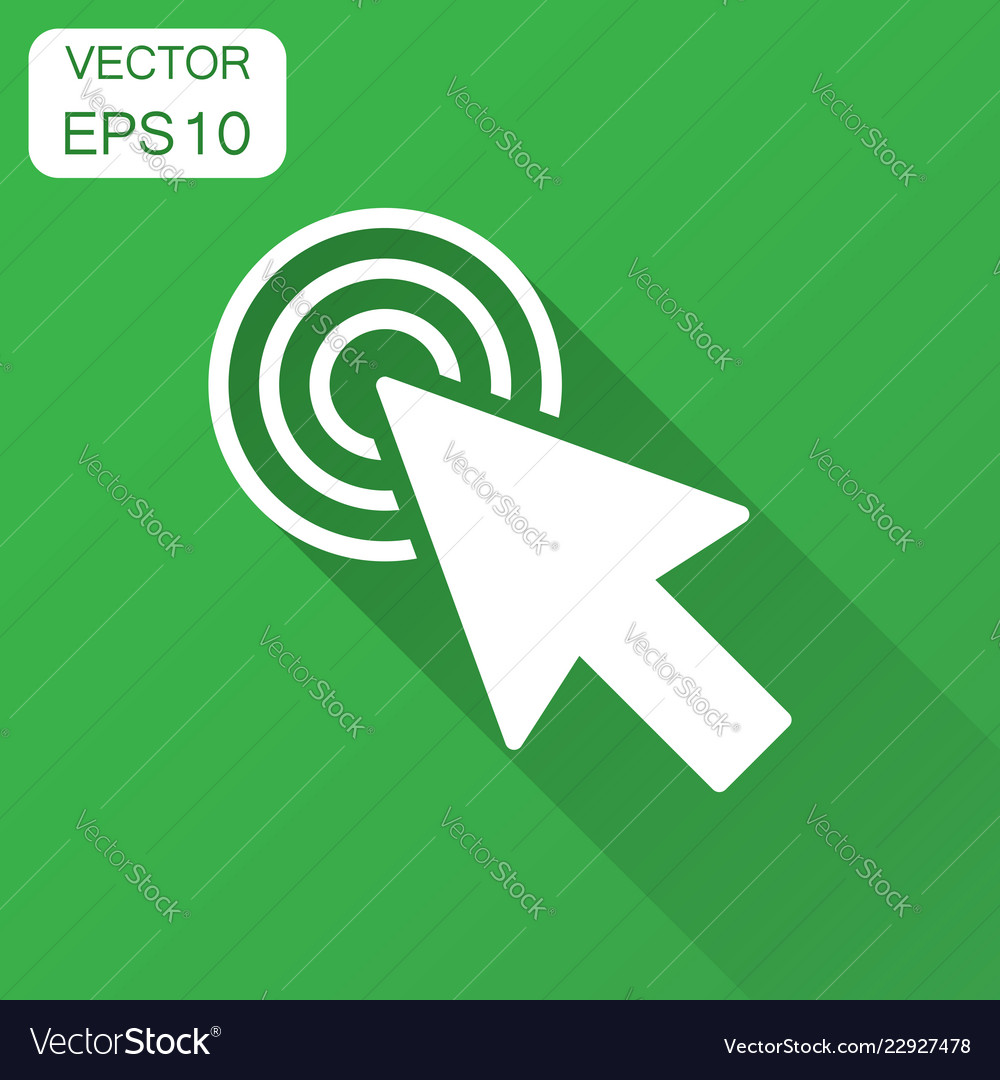 Computer mouse cursor icon in flat style arrow vector image Computer mouse cursor icon in flat style arrow