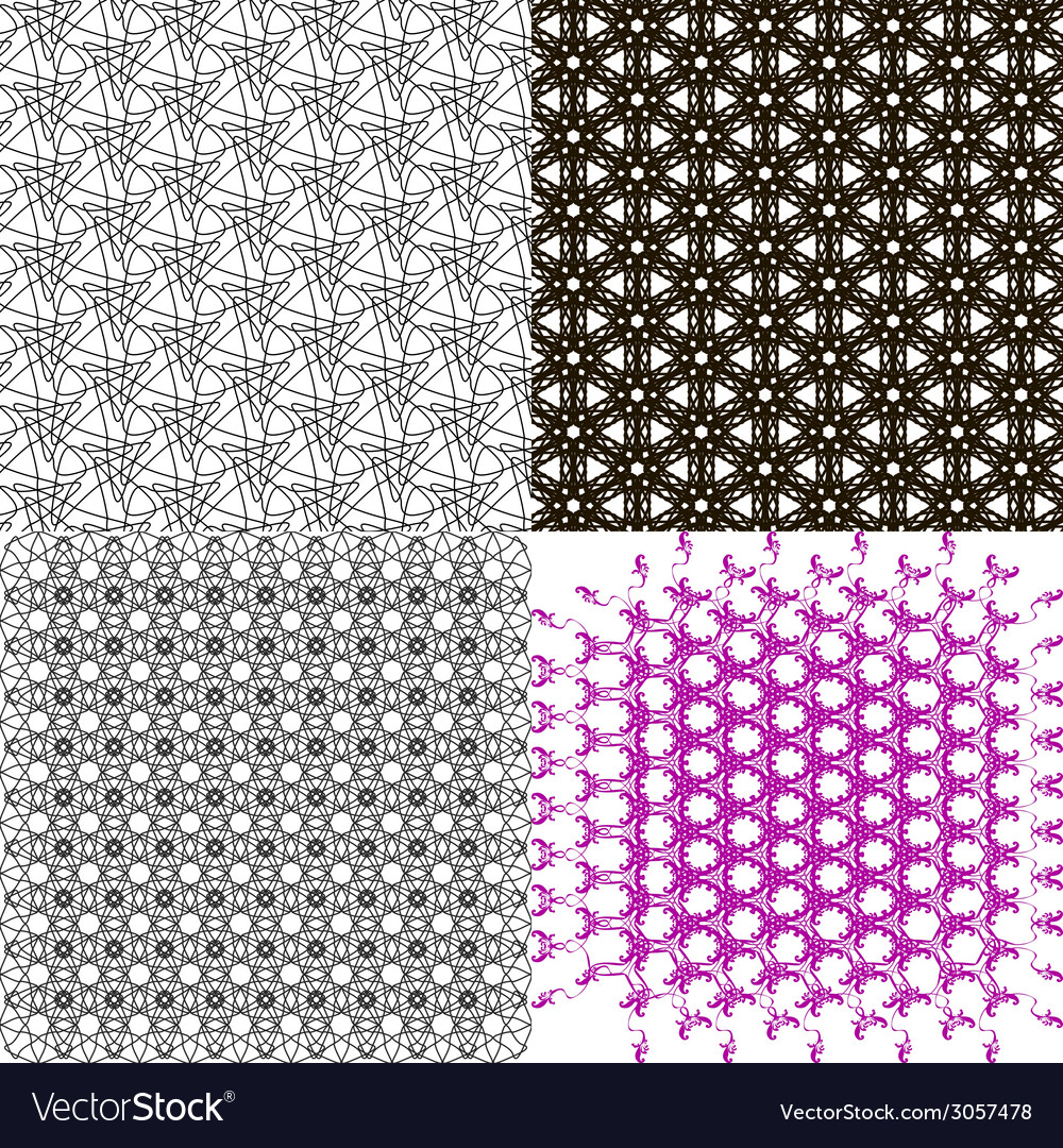 Geometric patterns tiling set of abstract vintage