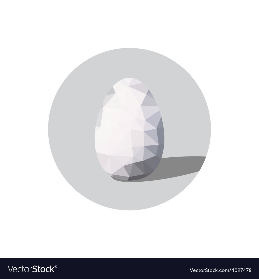 Geometric shape of egg easter triangular Vector Image